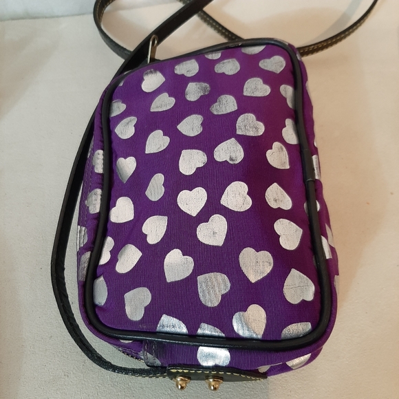 Dooney Bourke Purple Silver Hearts Bag - Picture 6 of 14